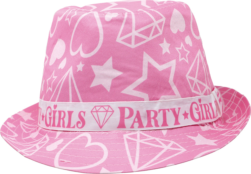 PARTY GIRLS PINK SUMMER HAT, ADULTS
