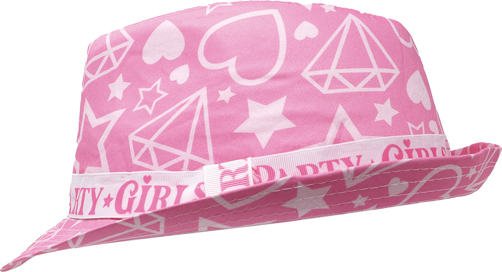 PARTY GIRLS PINK SUMMER HAT, ADULTS