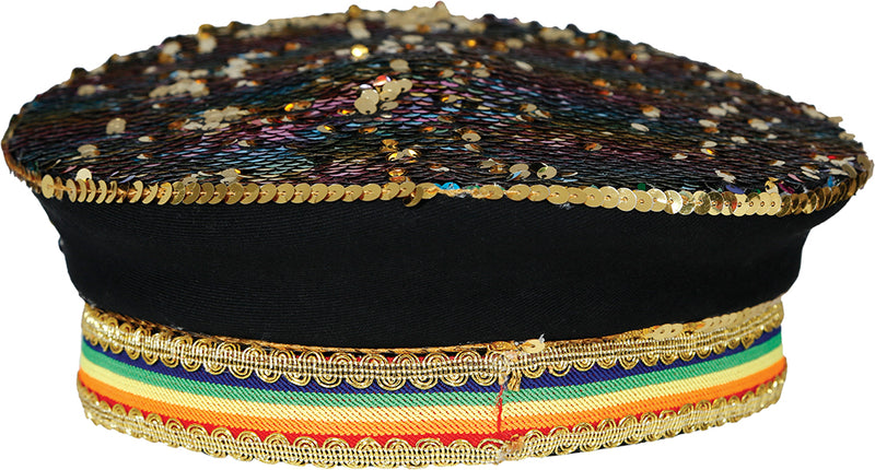 CAPTAIN HAT WITH COLORFUL JEWELS, ADULTS