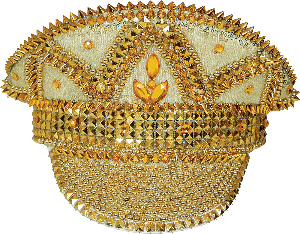 CAPTAIN HAT WITH GOLDEN JEWELS, ADULTS