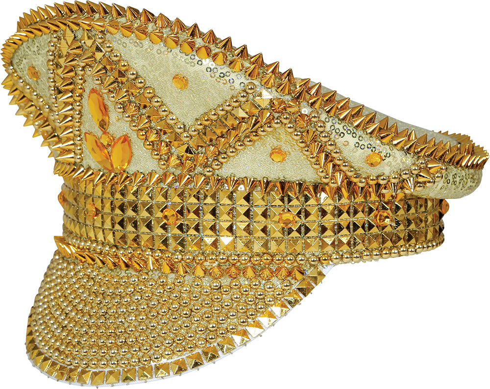 CAPTAIN HAT WITH GOLDEN JEWELS, ADULTS