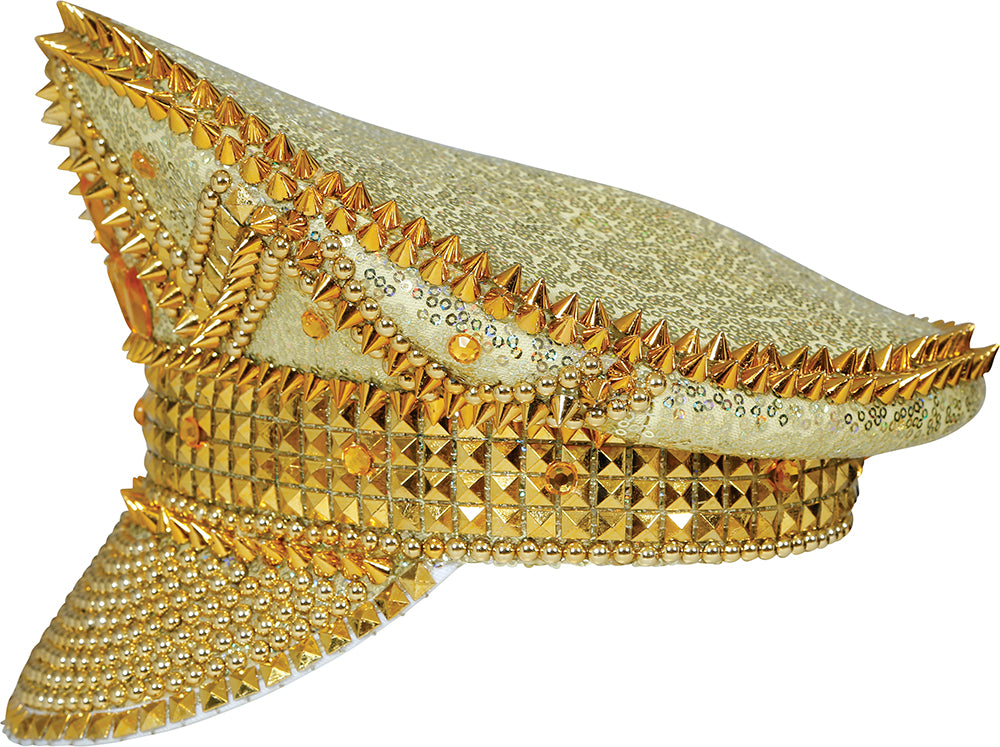 CAPTAIN HAT WITH GOLDEN JEWELS, ADULTS