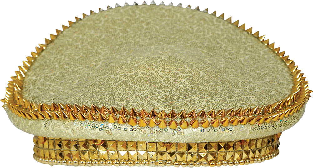 CAPTAIN HAT WITH GOLDEN JEWELS, ADULTS