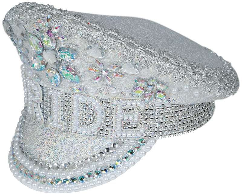 BRIDE CAPTAIN HAT WITH JEWELS, ADULTS