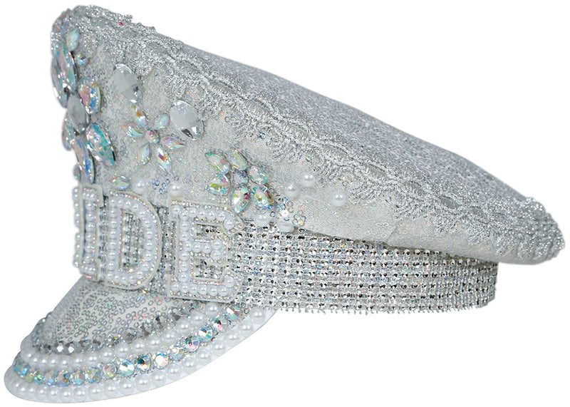 BRIDE CAPTAIN HAT WITH JEWELS, ADULTS