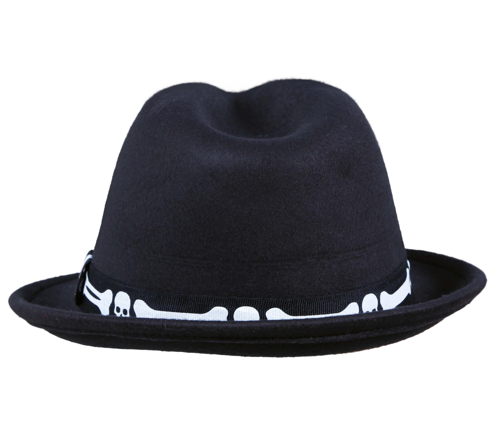 BLACK HAT WITH BONES