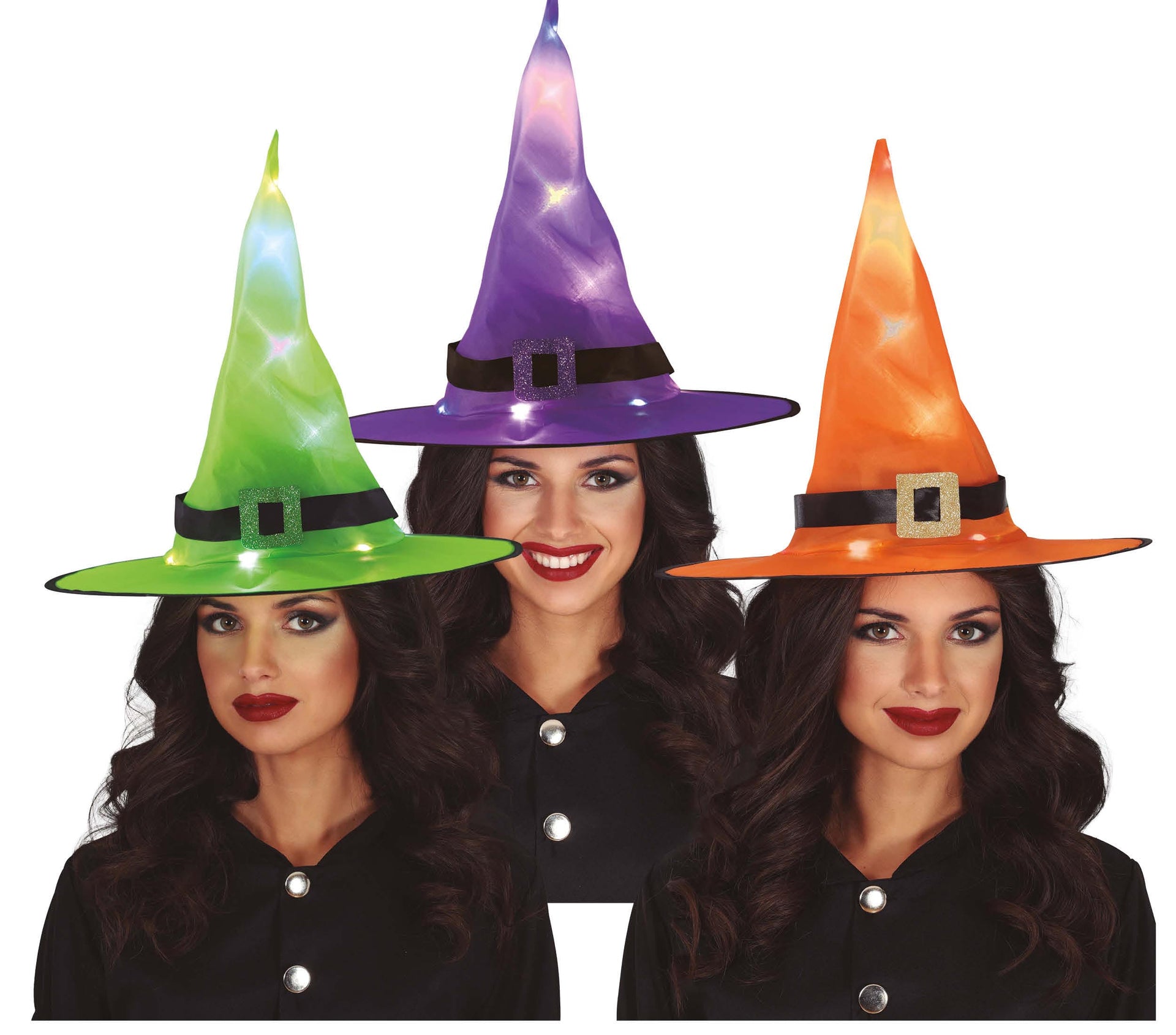 WITCH ASSORTED HATS WITH LIGHT