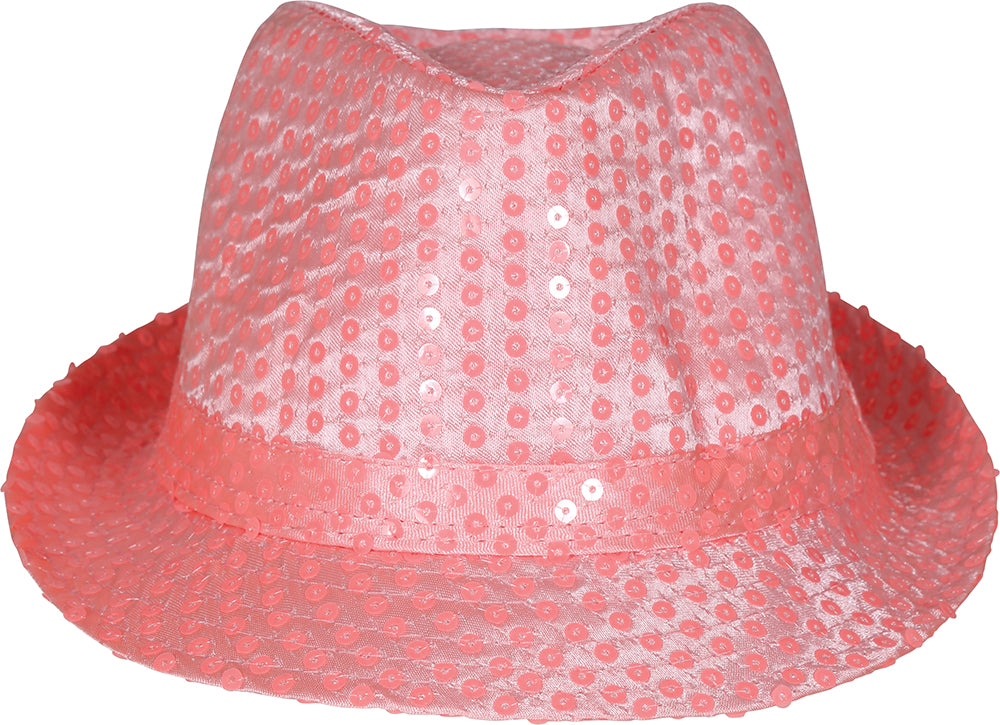 PINK SEQUIN GANGSTER HAT