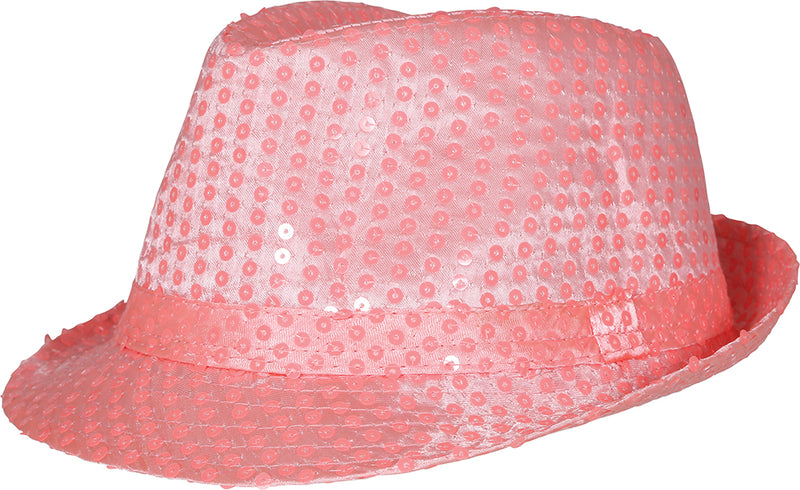 PINK SEQUIN GANGSTER HAT