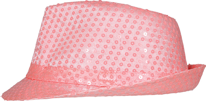 PINK SEQUIN GANGSTER HAT