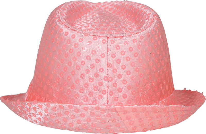PINK SEQUIN GANGSTER HAT