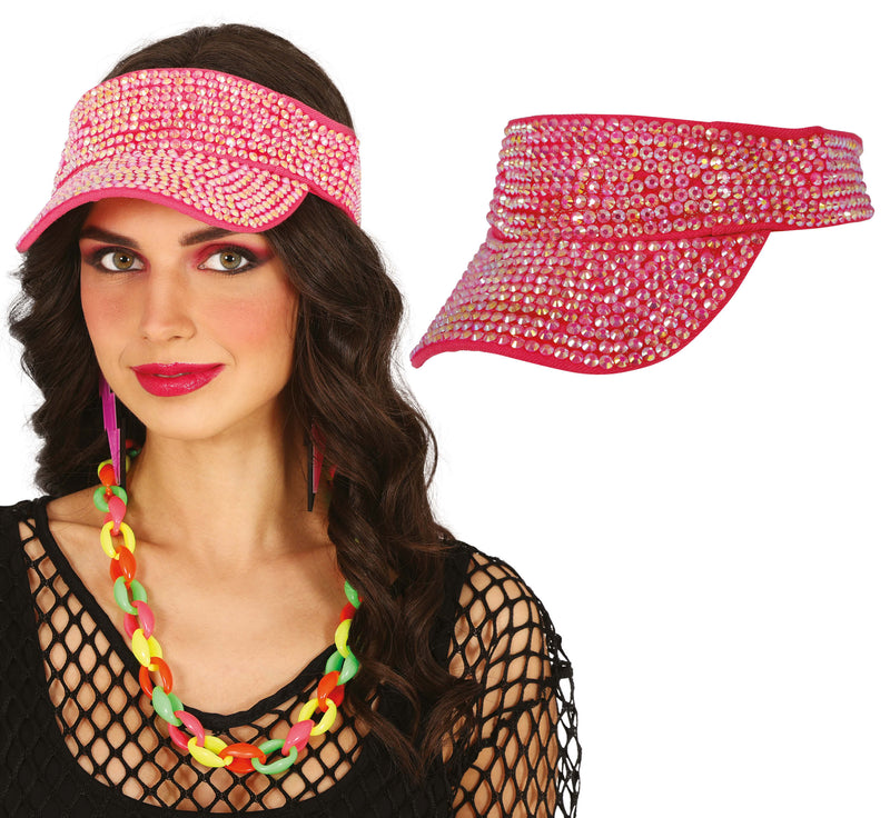 VISOR WITH RHINESTONES