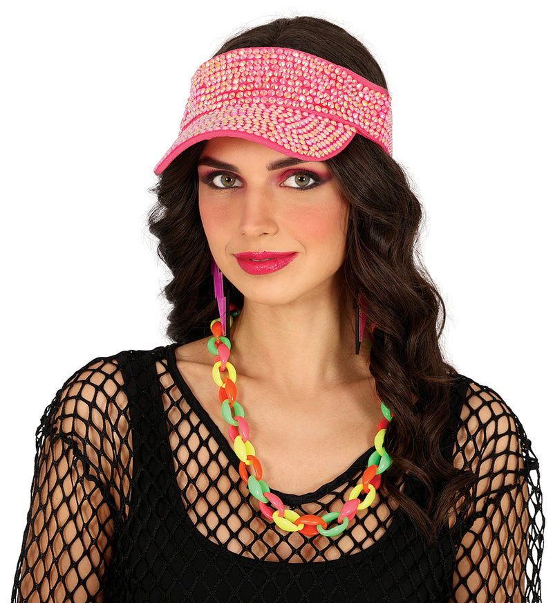 VISOR WITH RHINESTONES