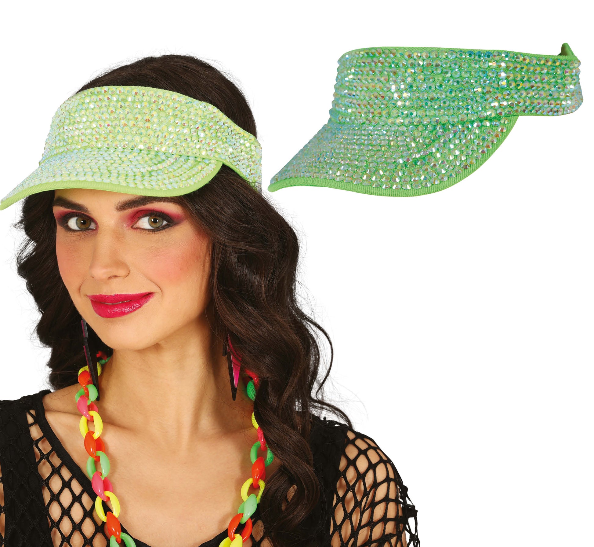 VISOR WITH RHINESTONES