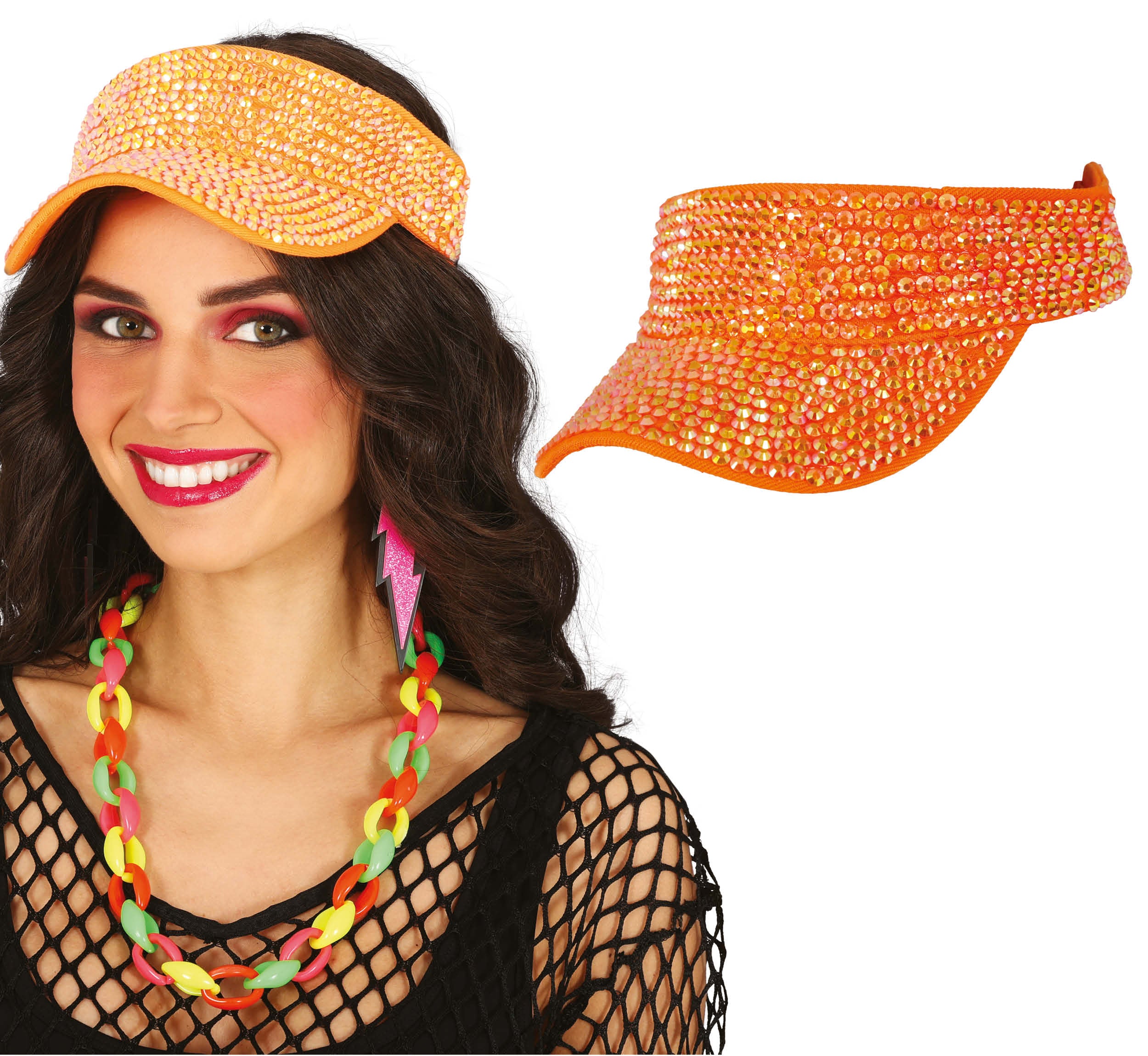 VISOR WITH RHINESTONES