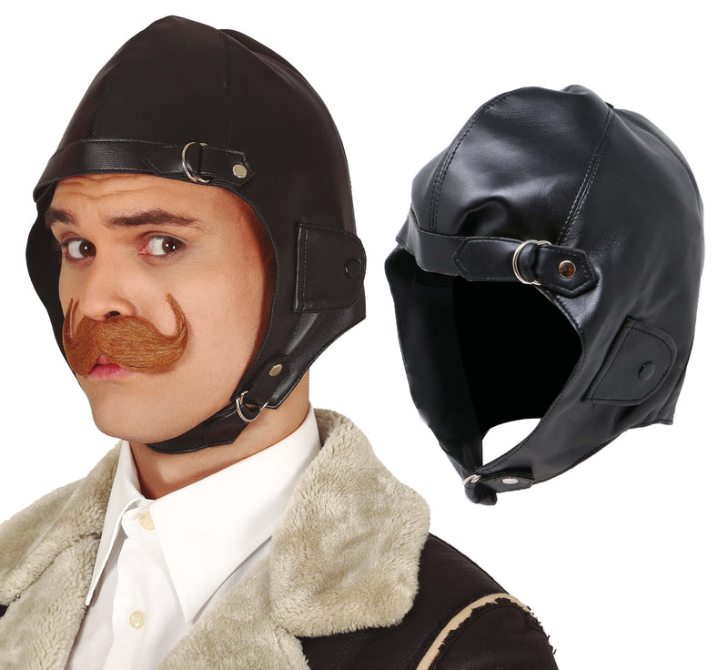 SIMIL LEATHER AVIATOR SKULLCAP