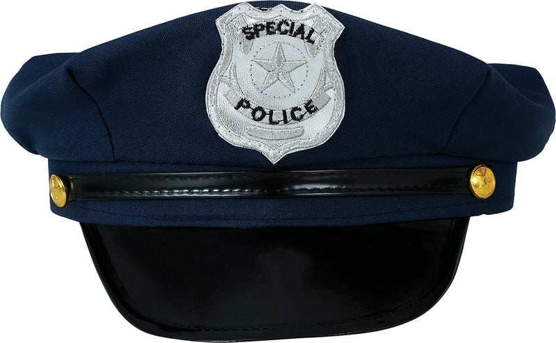 FABRIC POLICE HAT, BLACK, CHILDREN
