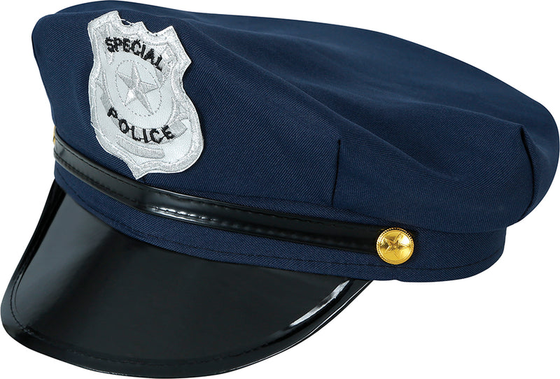 FABRIC POLICE HAT, BLACK, CHILDREN