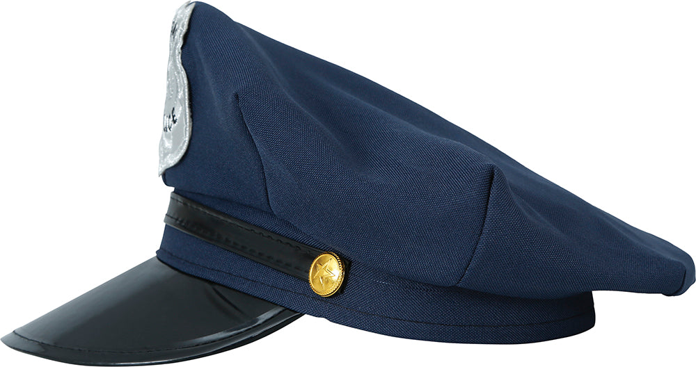 FABRIC POLICE HAT, BLACK, CHILDREN