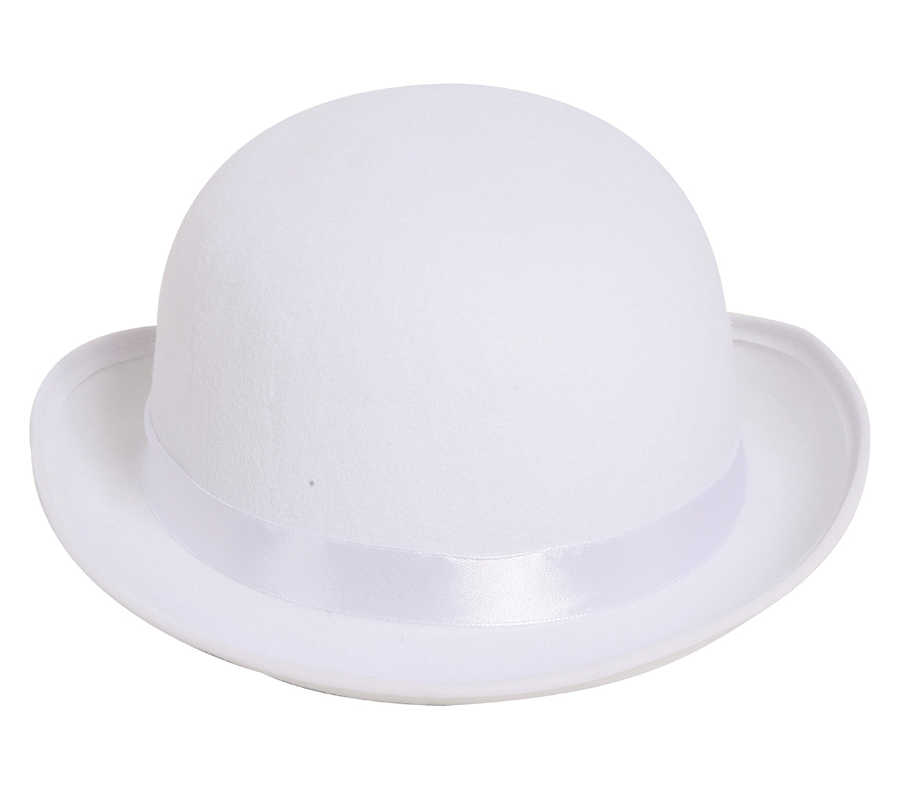 WHITE FELT BOWIN HAT