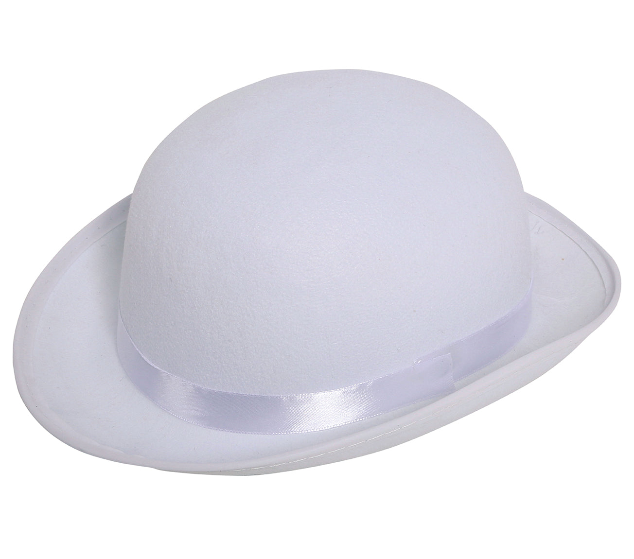 WHITE FELT BOWIN HAT