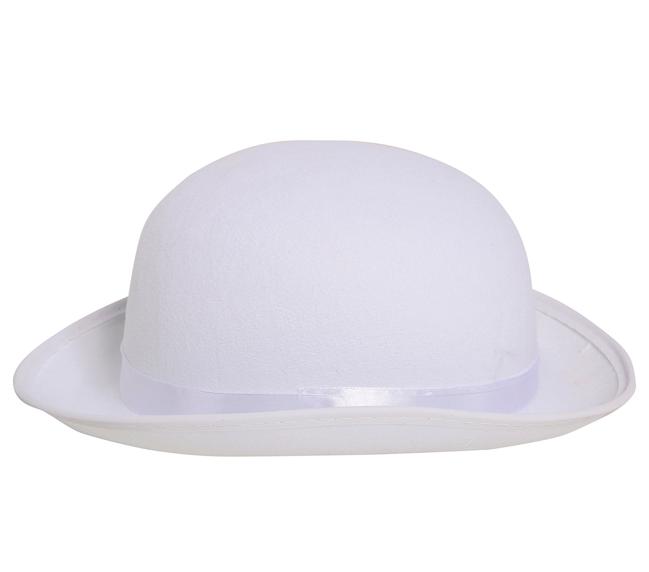 WHITE FELT BOWIN HAT