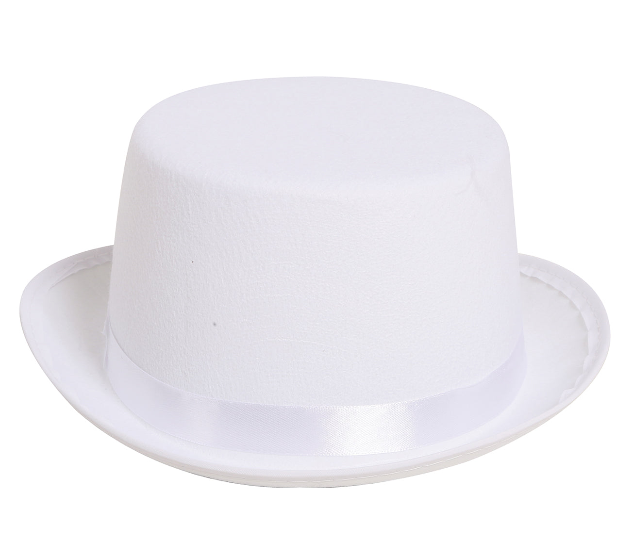 WHITE FELT TOP HAT