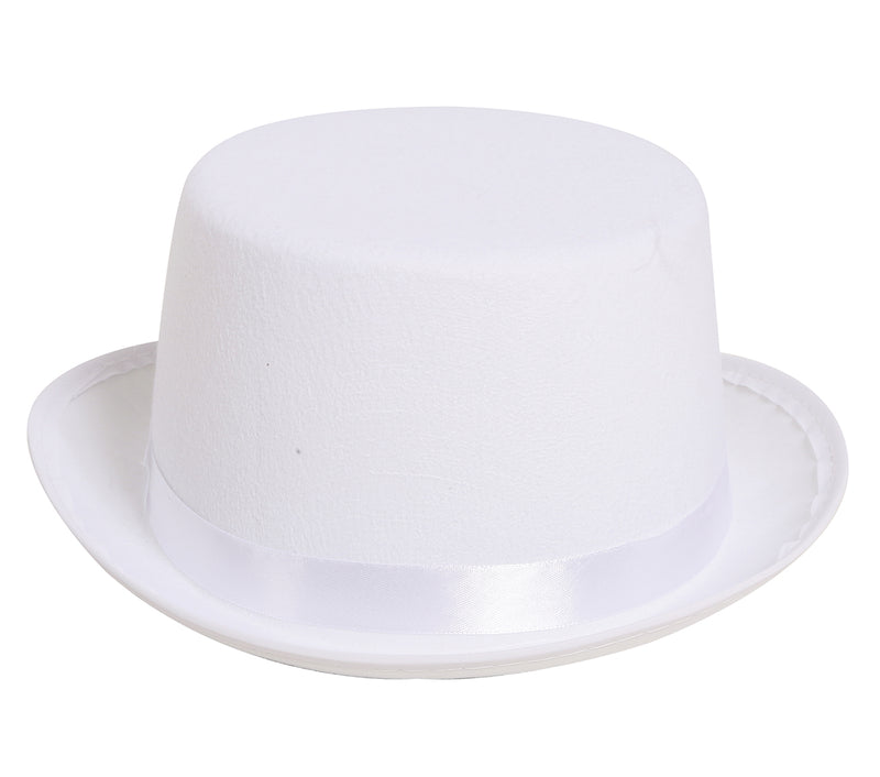 WHITE FELT TOP HAT