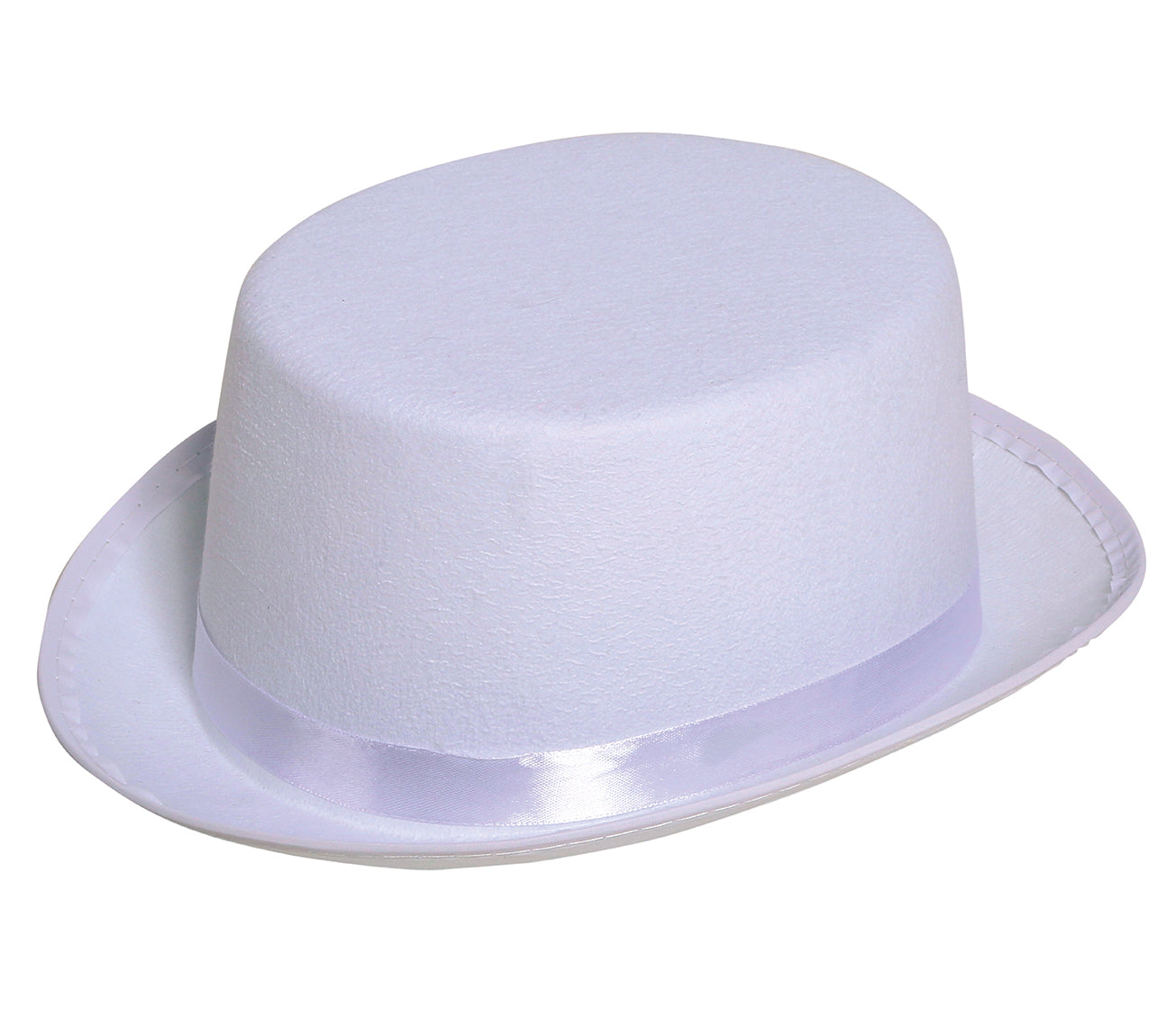 WHITE FELT TOP HAT