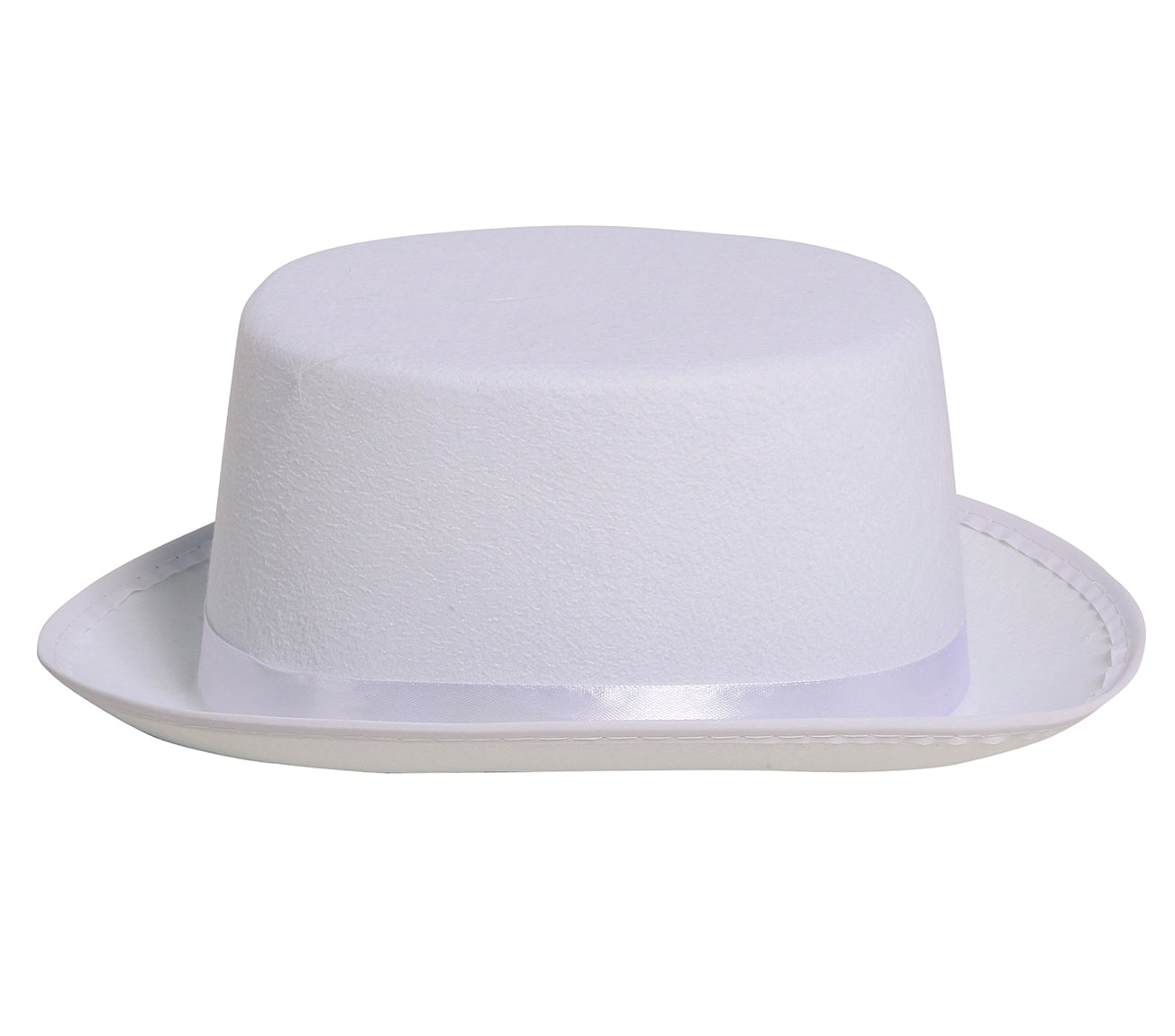 WHITE FELT TOP HAT