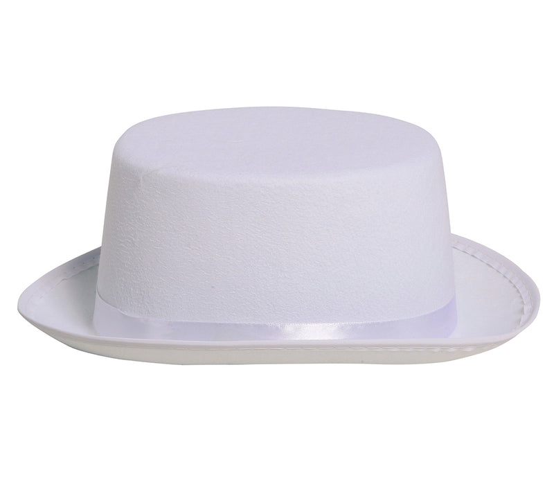 WHITE FELT TOP HAT