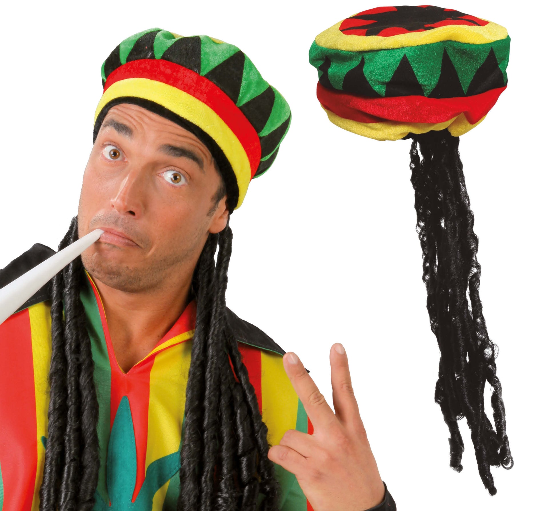 JAMAICAN HAT WITH BRAIDS
