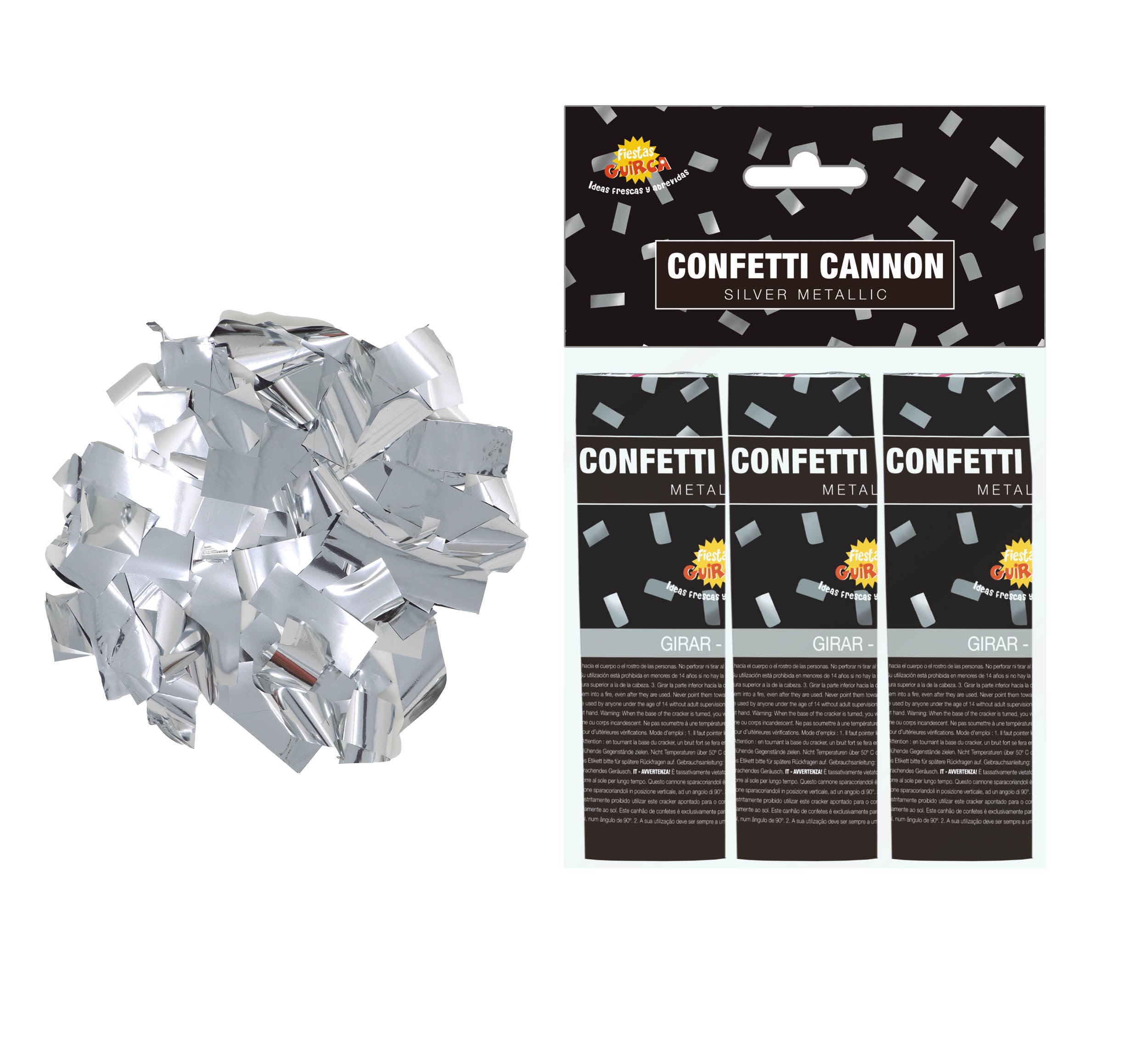 BAG OF 3 CANNONS 10.5 CMS SILVER