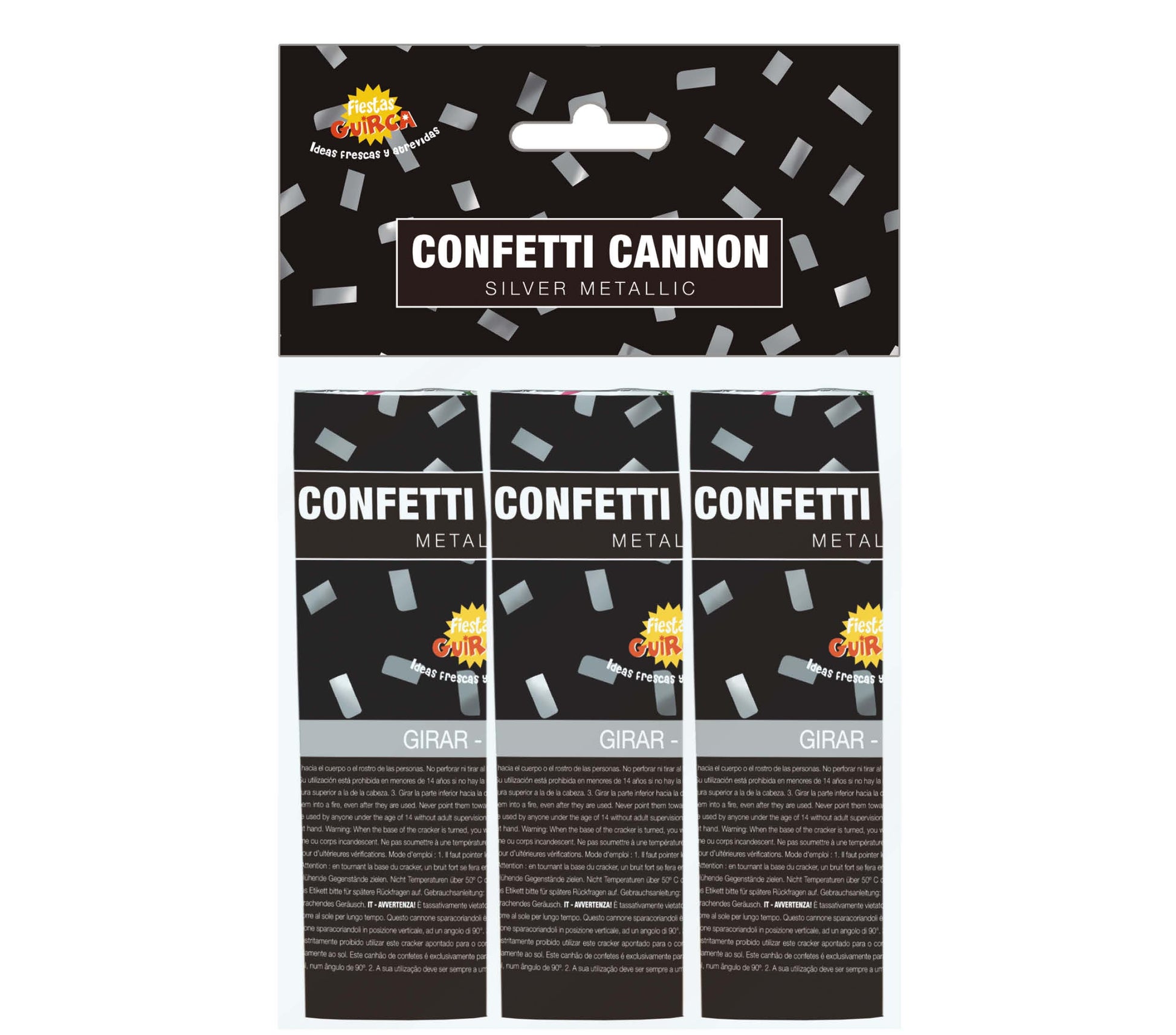 BAG OF 3 CANNONS 10.5 CMS SILVER