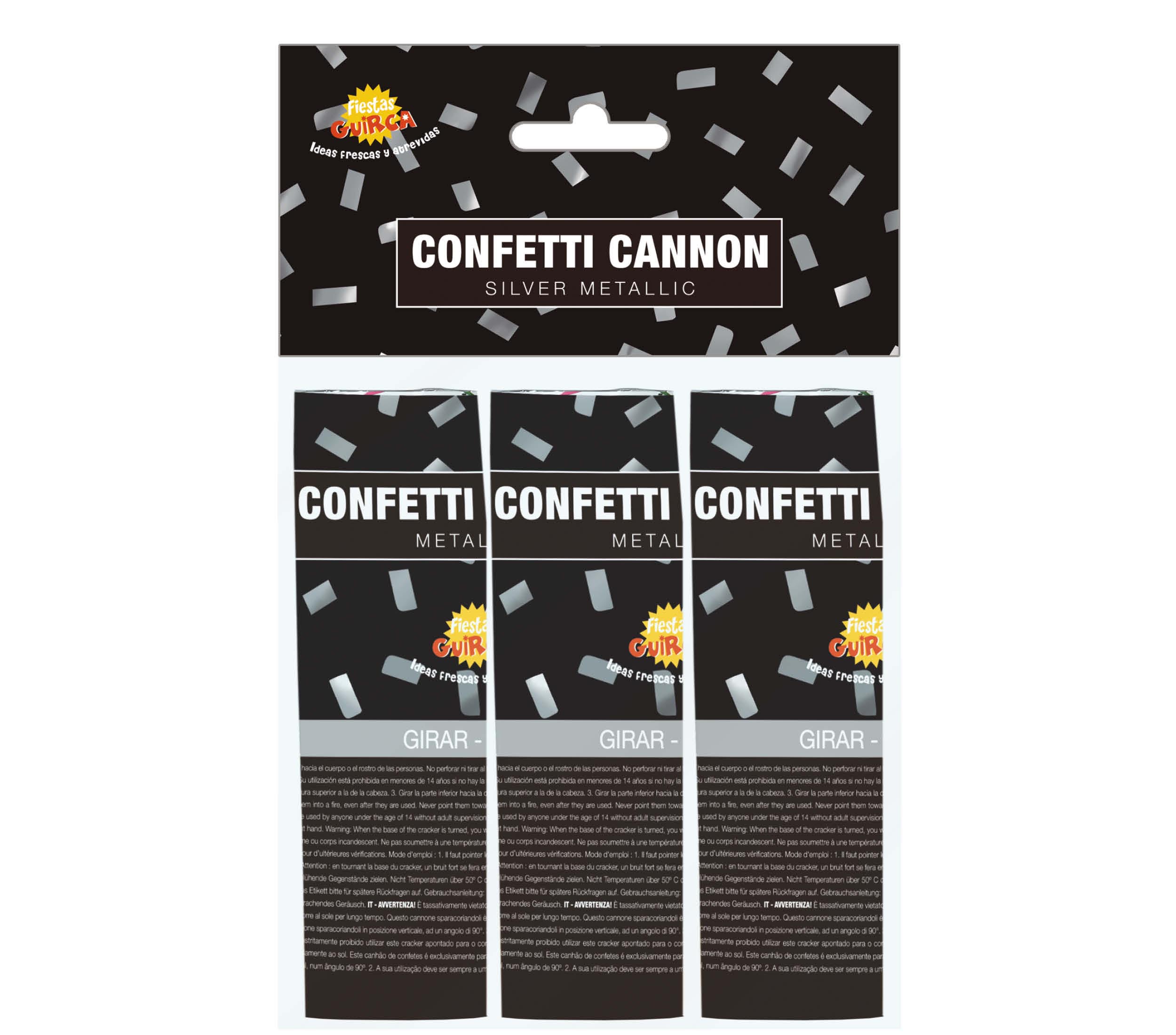 BAG OF 3 CANNONS 10.5 CMS SILVER