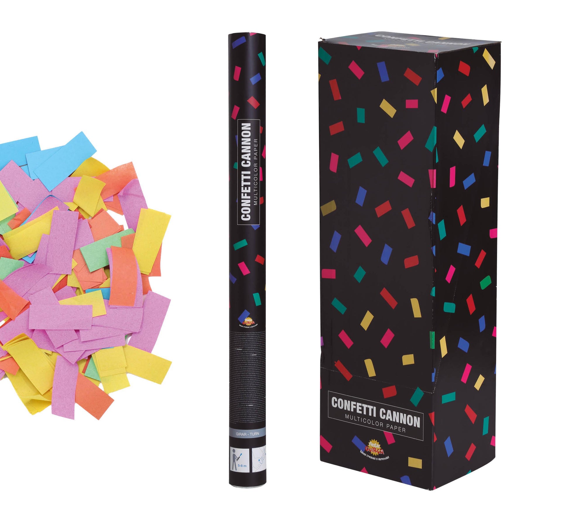 MULTICOLOR CONFETTI CANNON 60 CMS