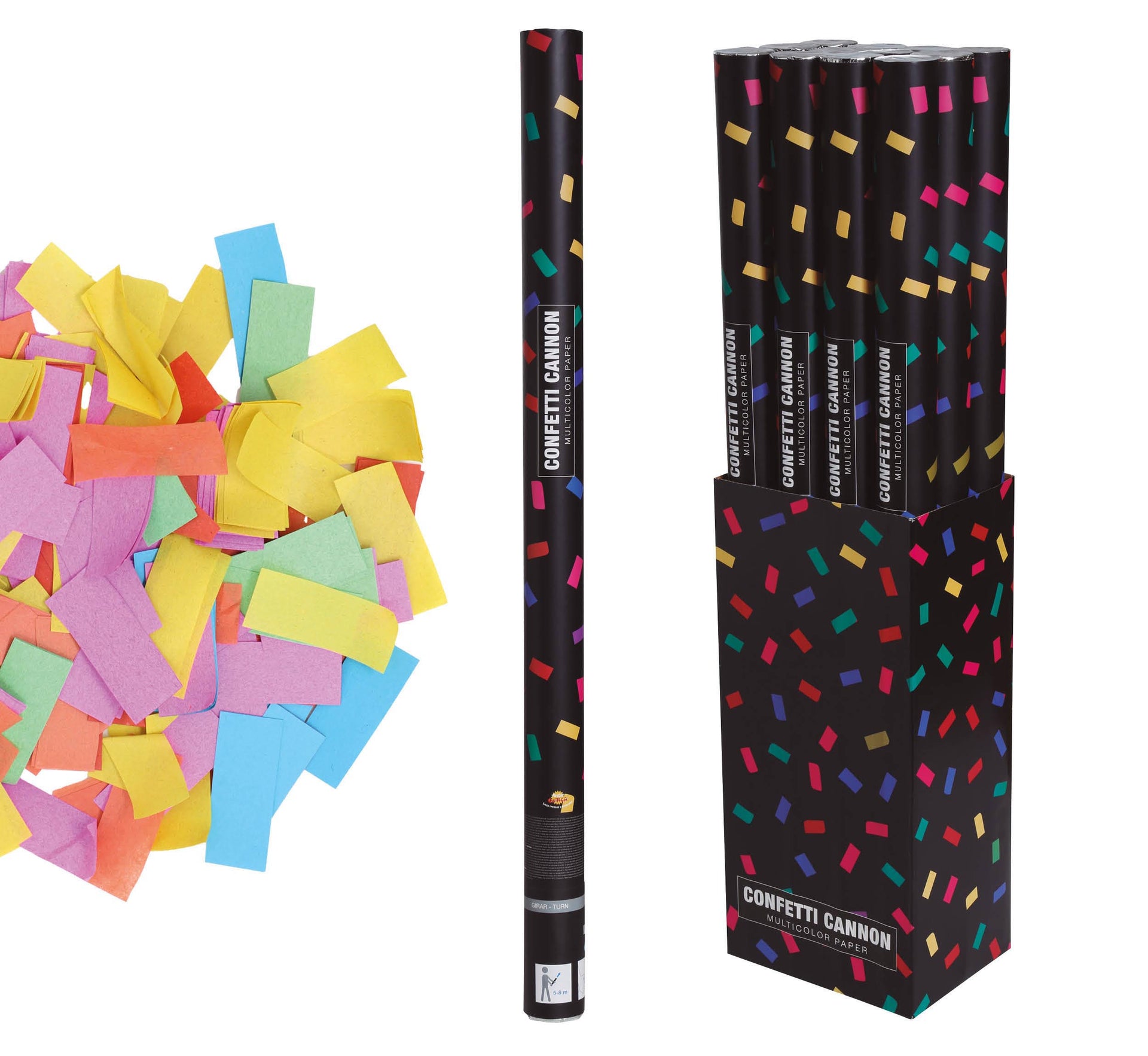 MULTICOLOR CONFETTI CANNON 80 CMS
