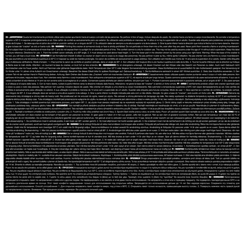 CONFETTI CANNON, 40 CM, PAPER