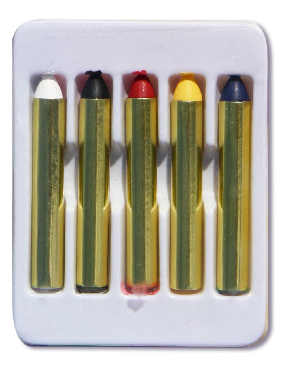 BOX: 5 ASSORTED MAKE-UP STICKS,  1,9 GR