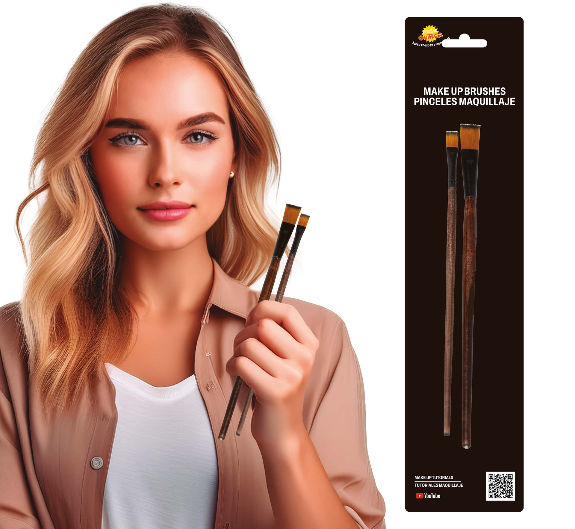 SET 2 MAKEUP BRUSHES