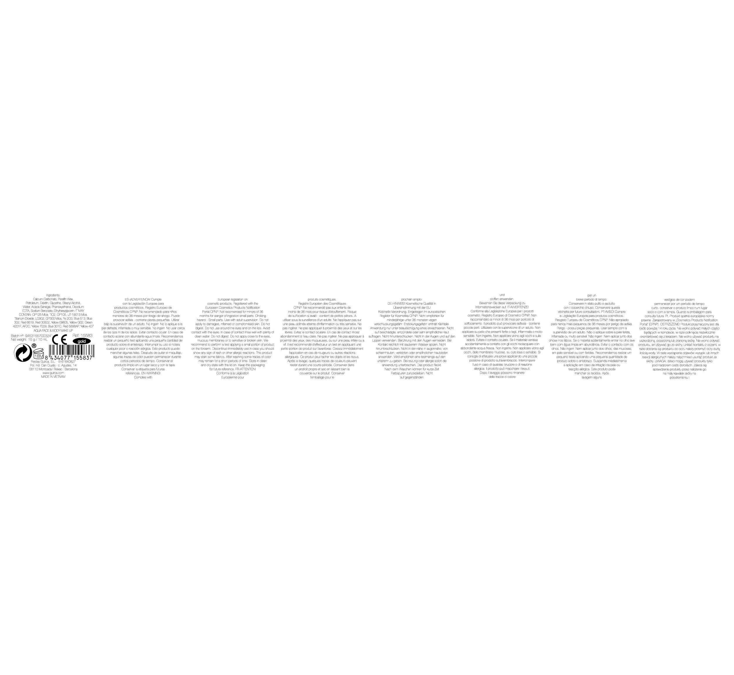 WATER-BASED MAKE-UP, 15 G
