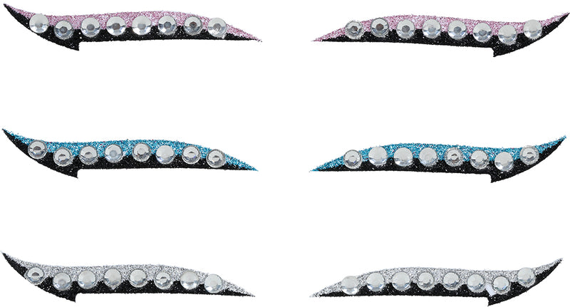 6 ADHESIVE CRYSTAL EYELINER STICKERS