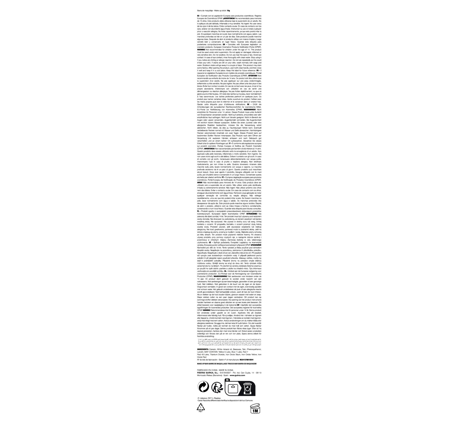 MAKE-UP STICK, 15 GR