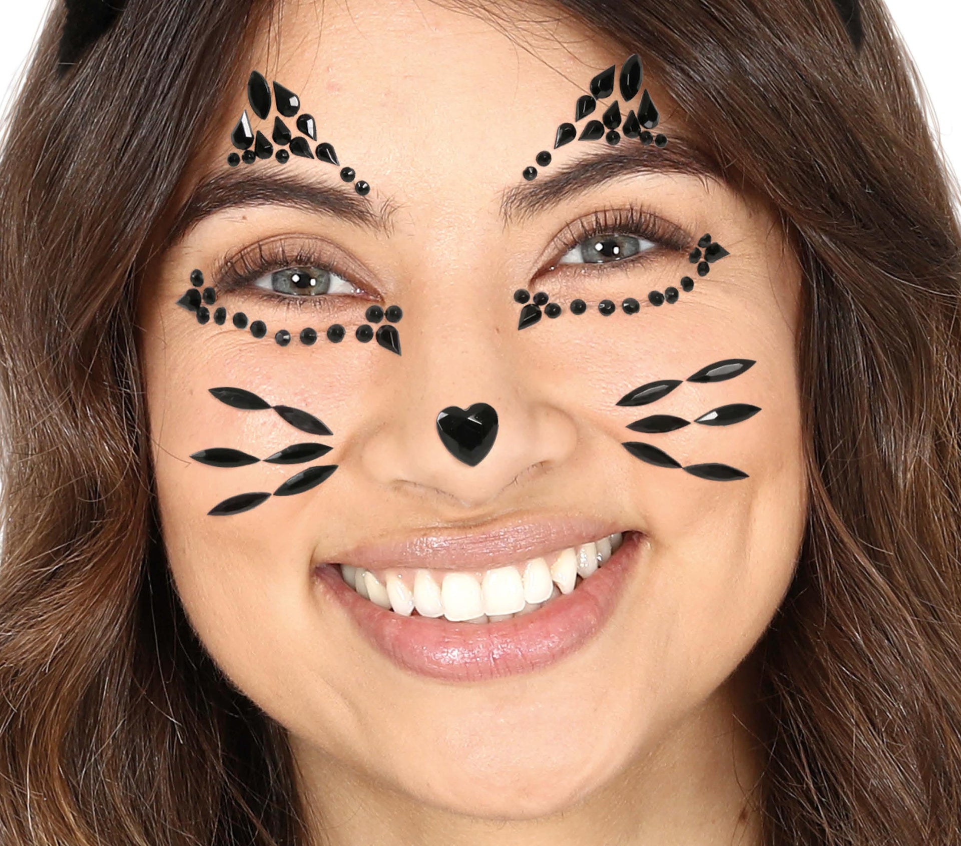 FACE GEMS ADHESIVE CAT, 13X15 CM
