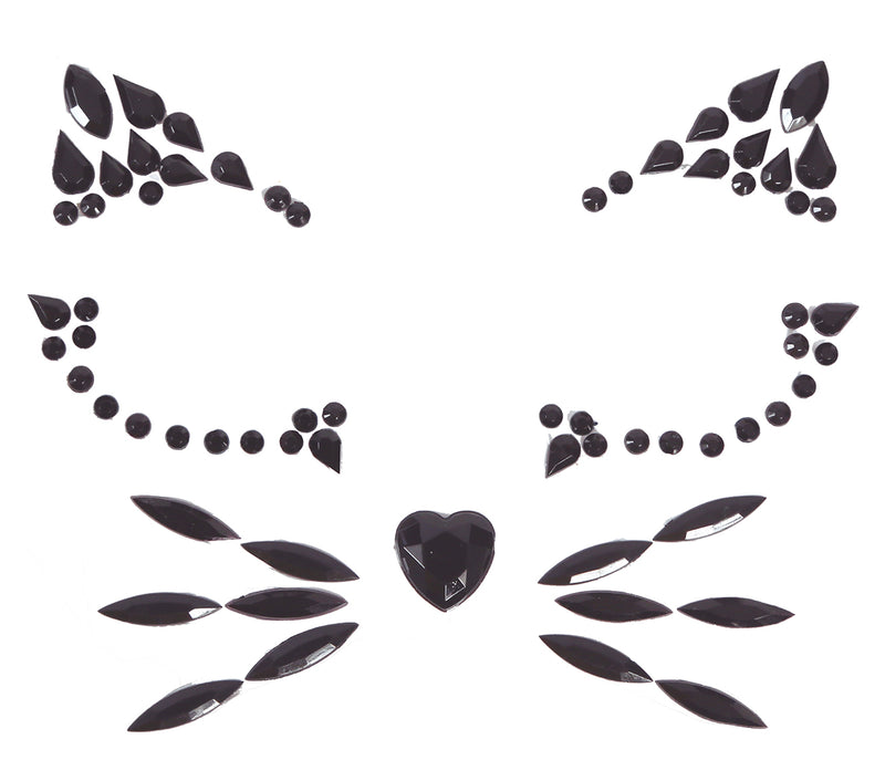 FACE GEMS ADHESIVE CAT, 13X15 CM