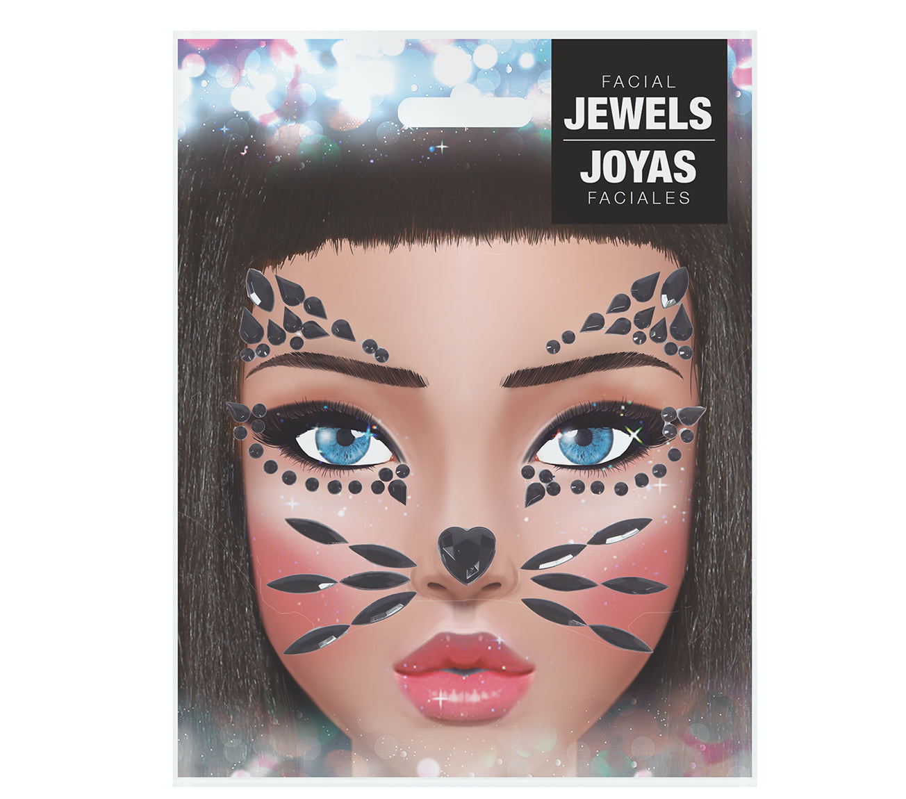 FACE GEMS ADHESIVE CAT, 13X15 CM