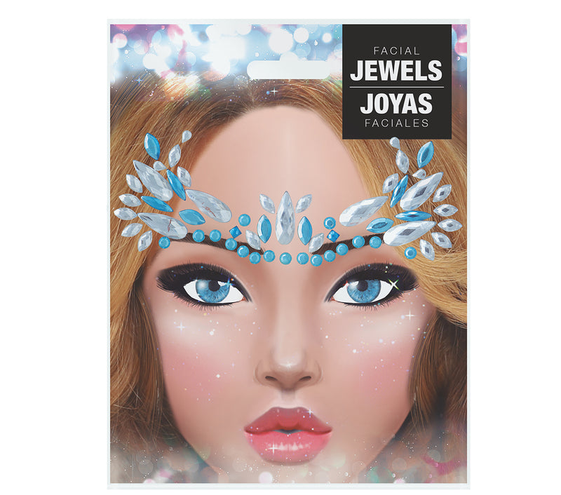 BLUE ADHESIVE FACE JEWELLERY