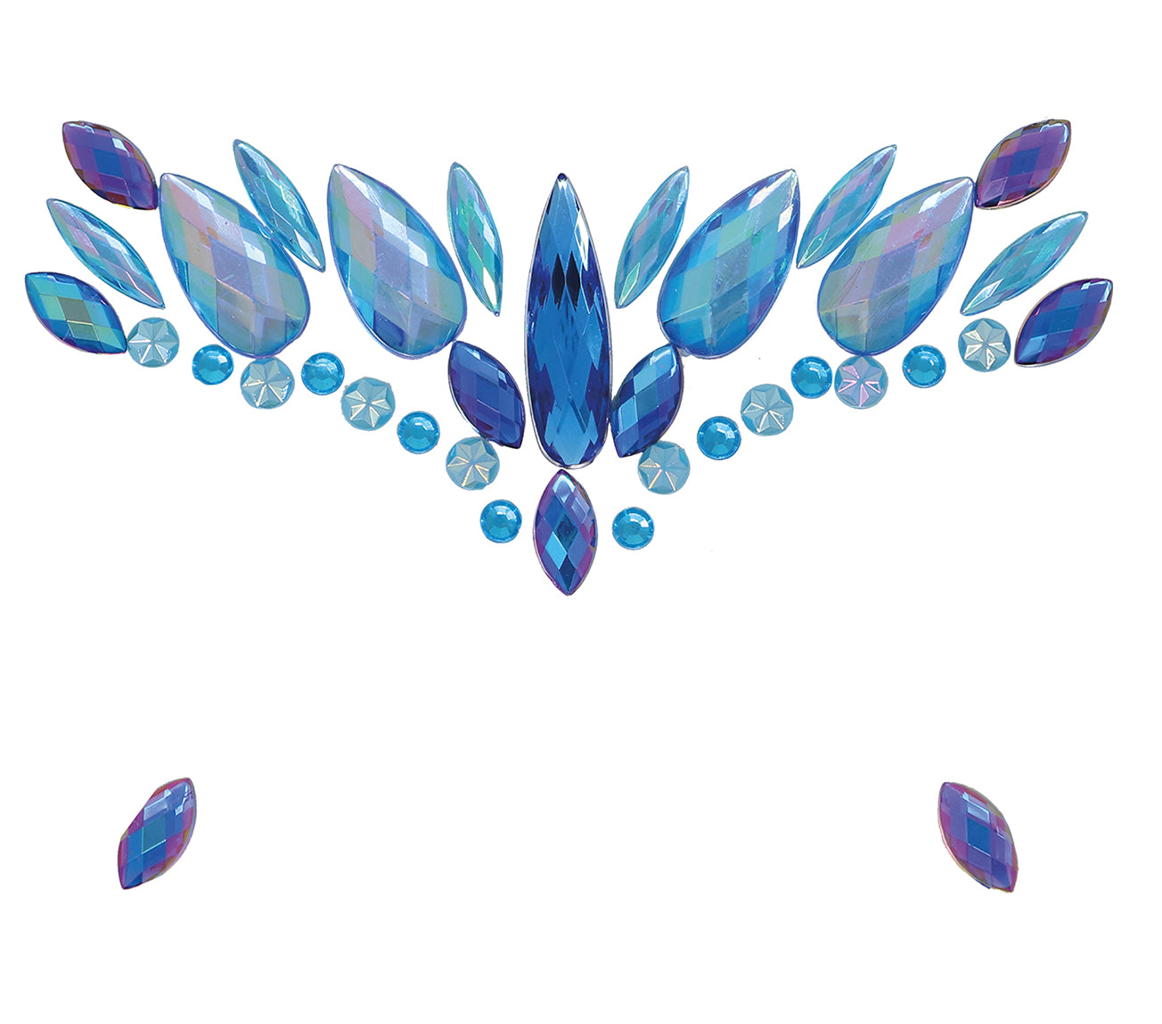 BLUE ADHESIVE FACE JEWELLERY