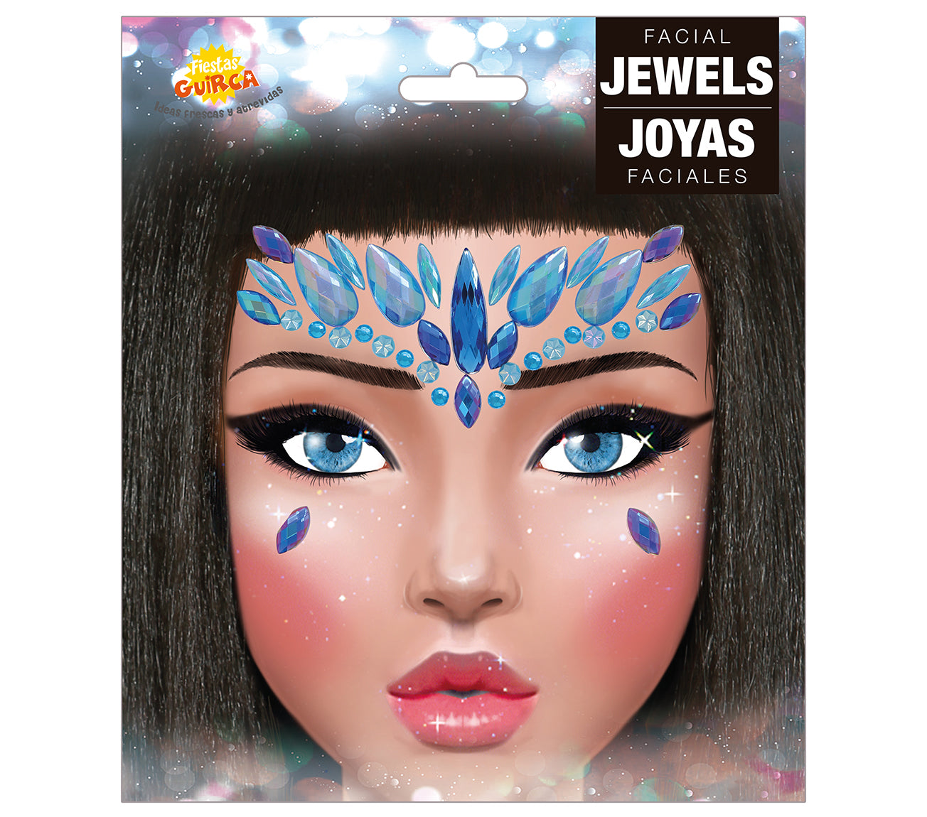BLUE ADHESIVE FACE JEWELLERY