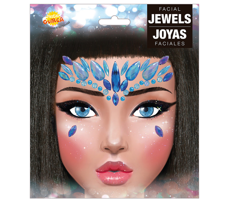 BLUE ADHESIVE FACE JEWELLERY